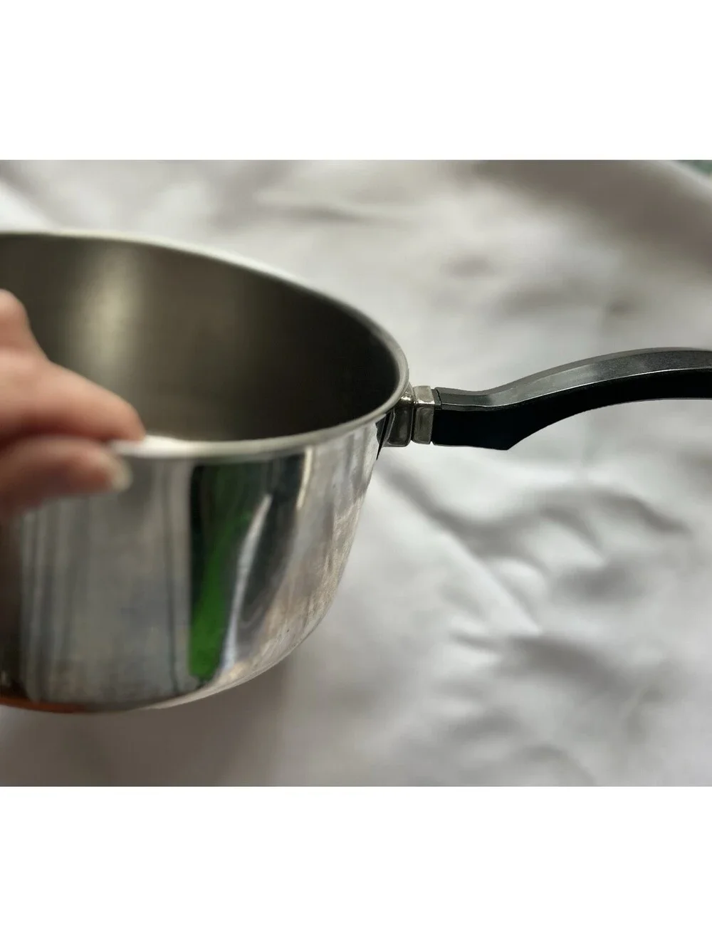 Vintage Farberware 2 Qt Saucepan Pot Lid Aluminum Clad Stainless Steel USA